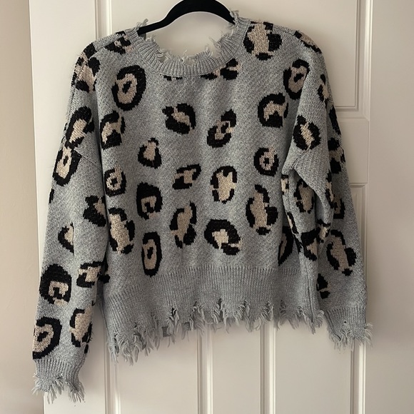 MIRACLE distressed leopard sweater - Picture 5 of 5